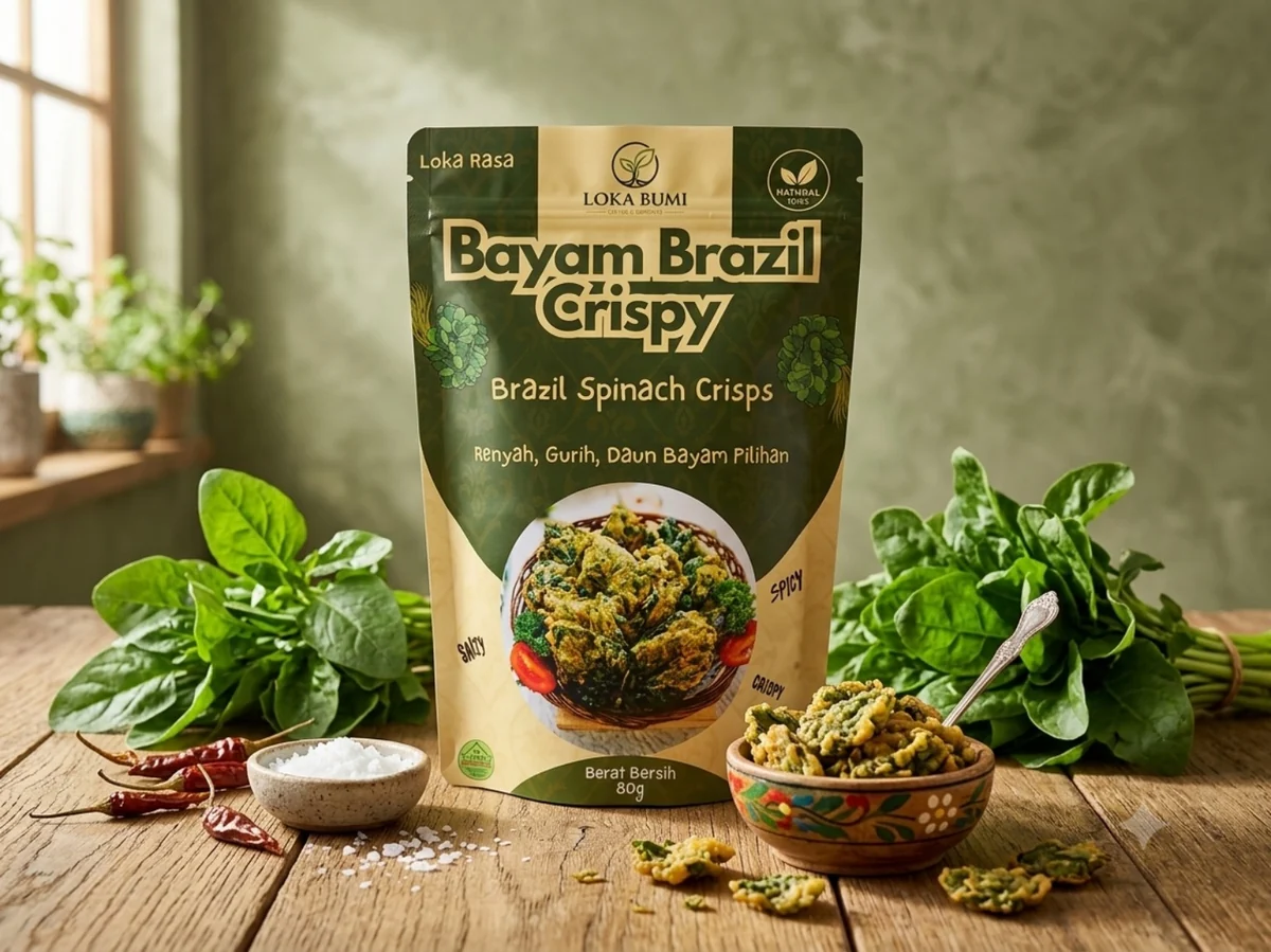 Bayam Brazil Crispy LOKA BUMI, foto produk asli